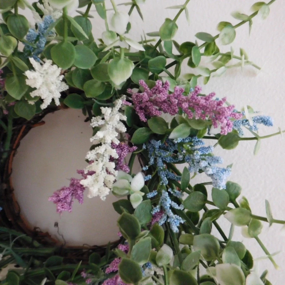 Wire Vine Wreath, Neutral‎ Greenery, Candle Ring, Mini, Cabinet, Mirror Wreath